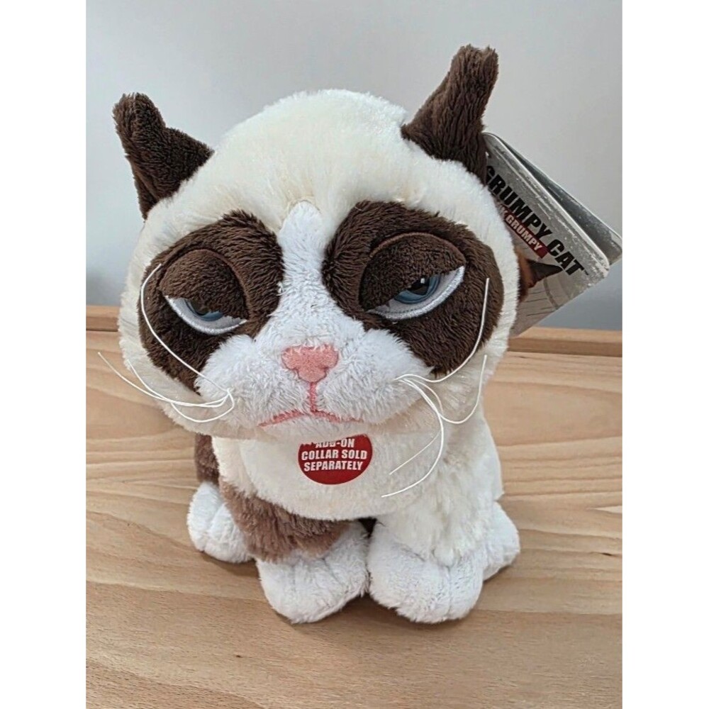 GANZ Mr. Grumpy Cat Stuffed Animal Plush Toy Turn That Smile Upside Down NWT